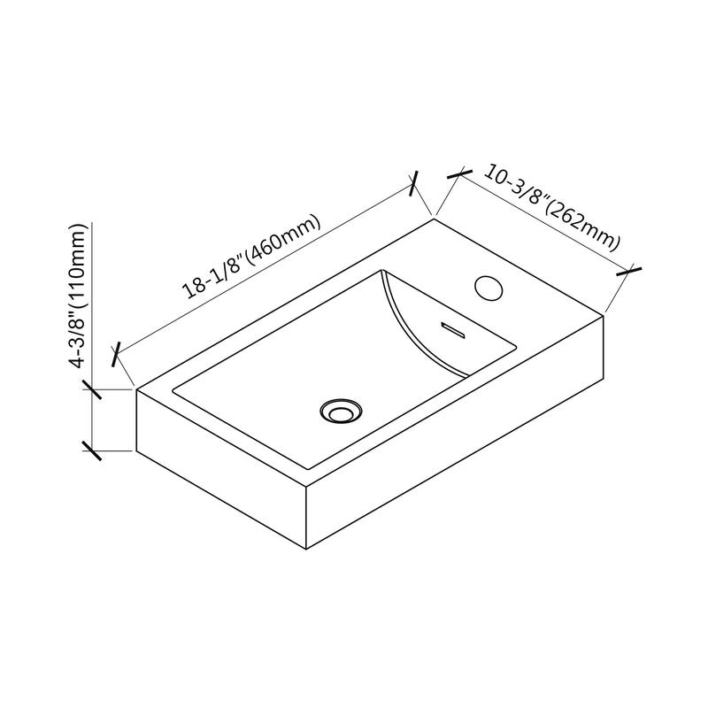 Dowell 10" FTB Single Bathroom Vanity Basin On Sale Bed Bath